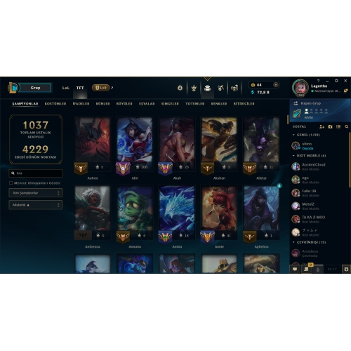  Lol 717 kostüm full şampiyon sezon 8 açık